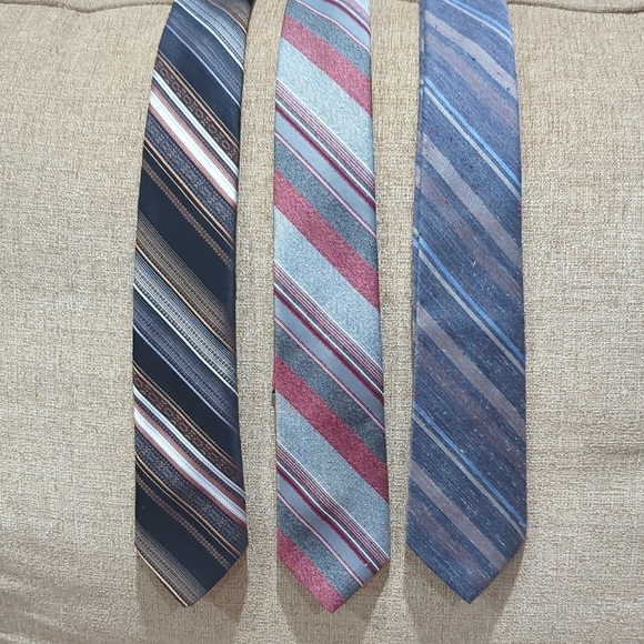 Vintage Striped Men's Ties Set - Picture 1 of 3